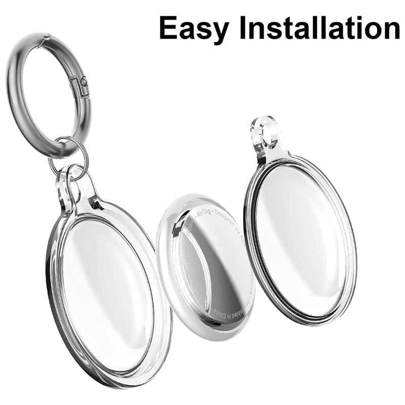 4 Pack Protective Case For Apple Airtag Silicone Keychain Compatible With Air Tag Holder Key Ring | Дом и сад