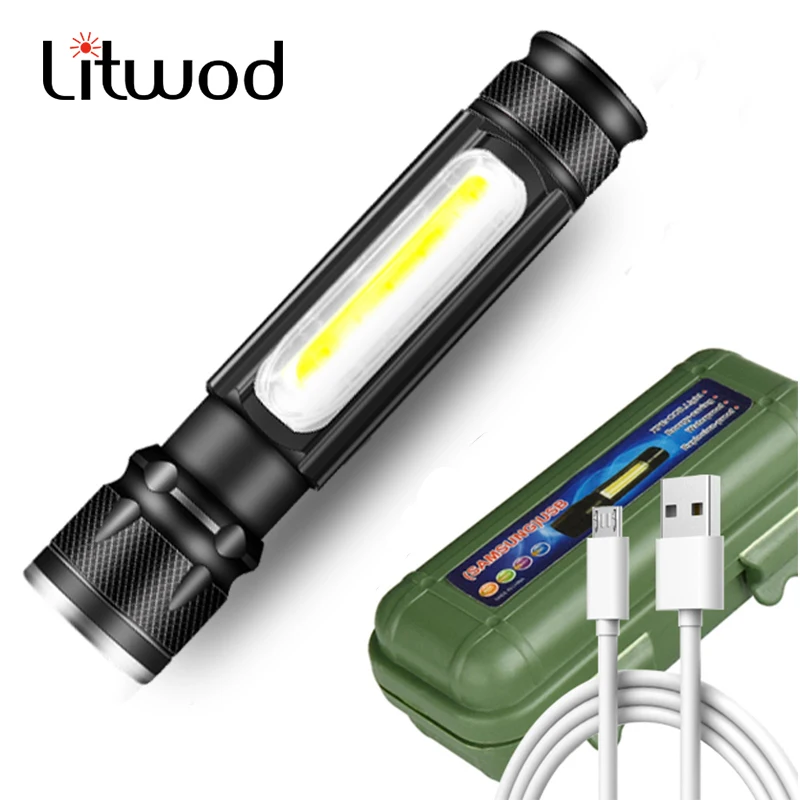 

Built In Battery XP-G Q5 LED Zoom Focus Mini Led Flashlight Torch Lamp Torch Lantern Adjustable Penlight Waterproof flashlamp
