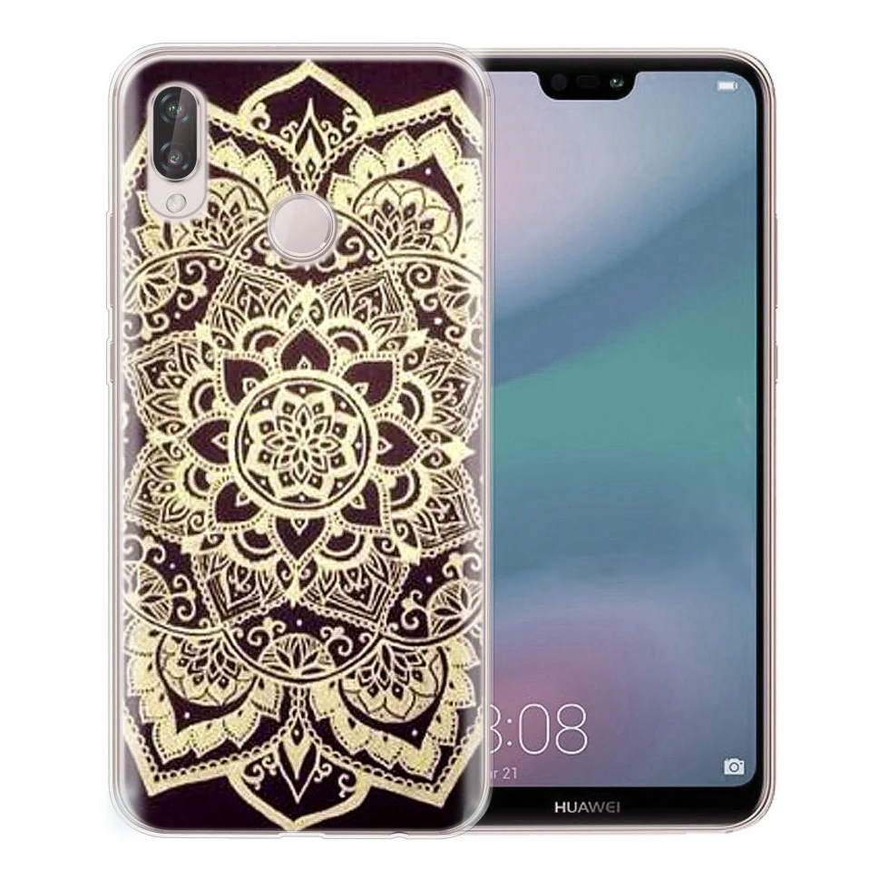 Мягкий чехол для huawei Honor 7A 8A 8X 8C 9 10 mate 20 P Smart P10 Lite Nova 3 TPU Мандала Узорчатая салфетка