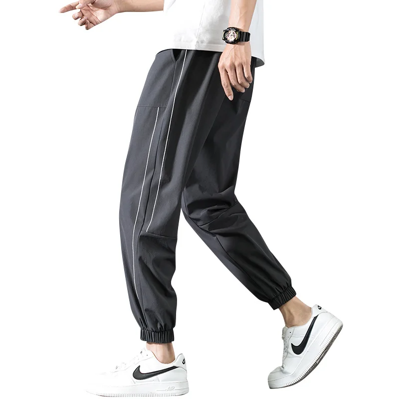 

Man Casual Pants Fashion Solid Grey Black Oversize Trousers Man Streetwear Sweapants Brand Clothing Bottom Male Harajuku 3XL 4XL