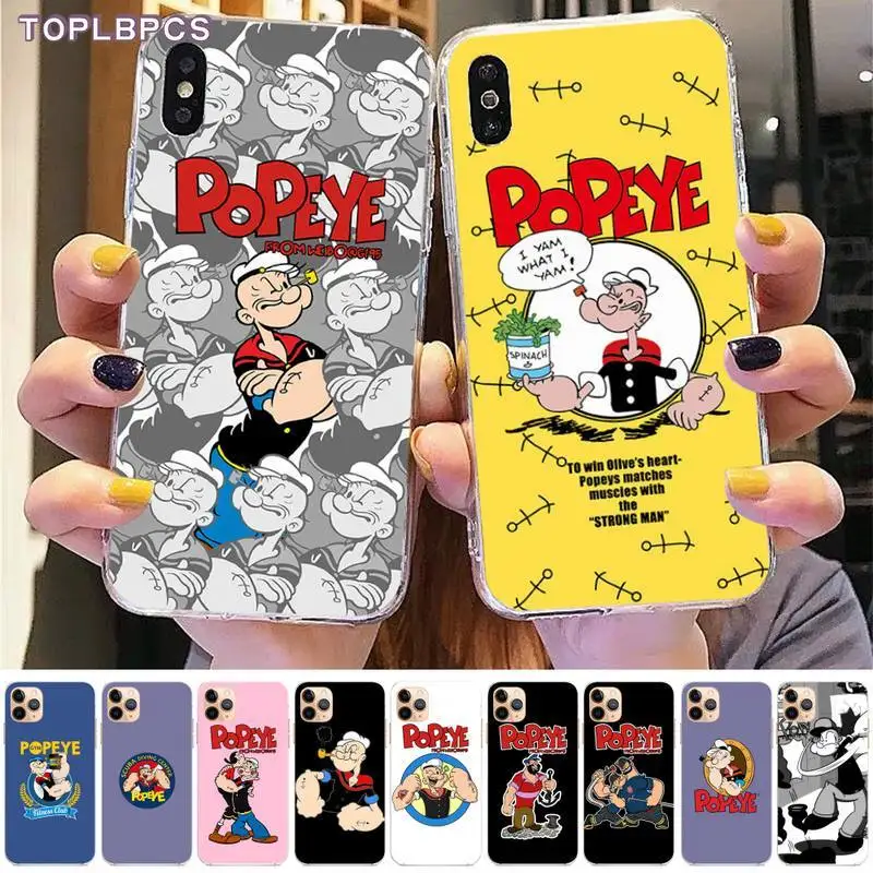 TOPLBPCS Модный классический американский чехол для телефона в стиле аниме Popeye с