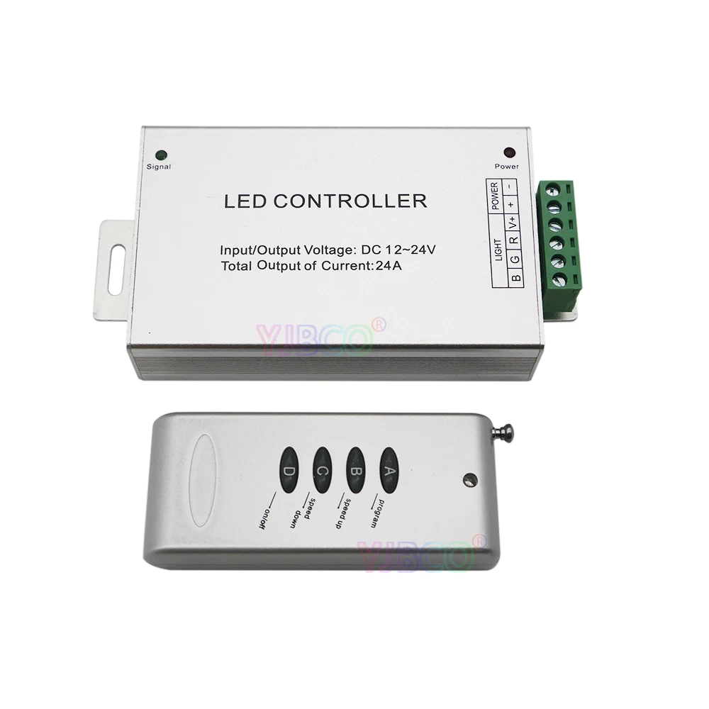 Оптовая продажа DC12 ~ 24V Led контроллер 12A 24A 30A 4 ключа RGB управления Лер RF