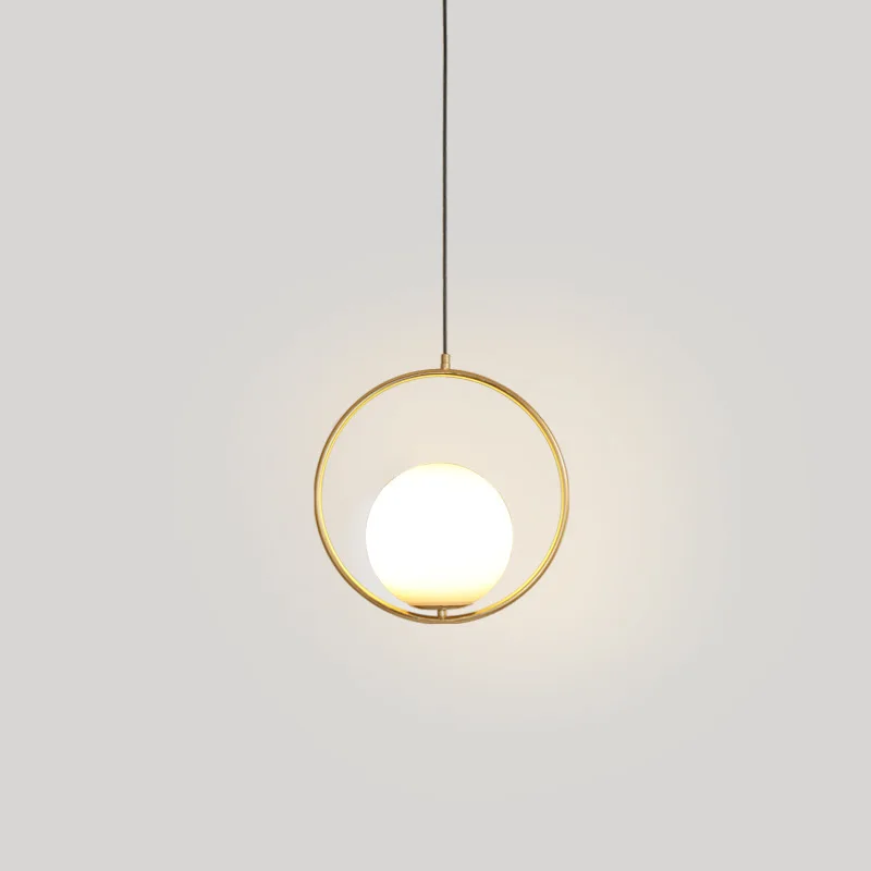 Современные светодиодные подвесные светильники стеклянный абажур