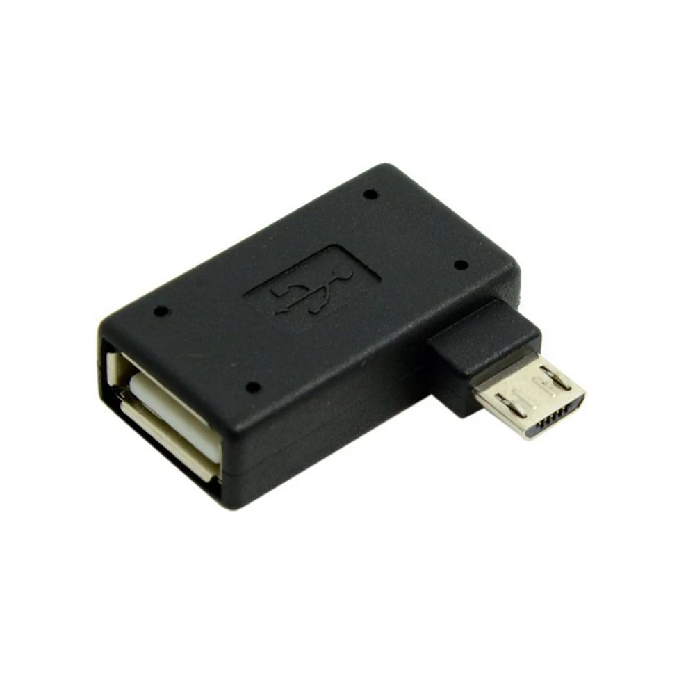 

90 grad Links/Rechts Abgewinkelt Micro USB 2,0 OTG-Host-Adapter für Handy Tablet micro weibliche power stecker