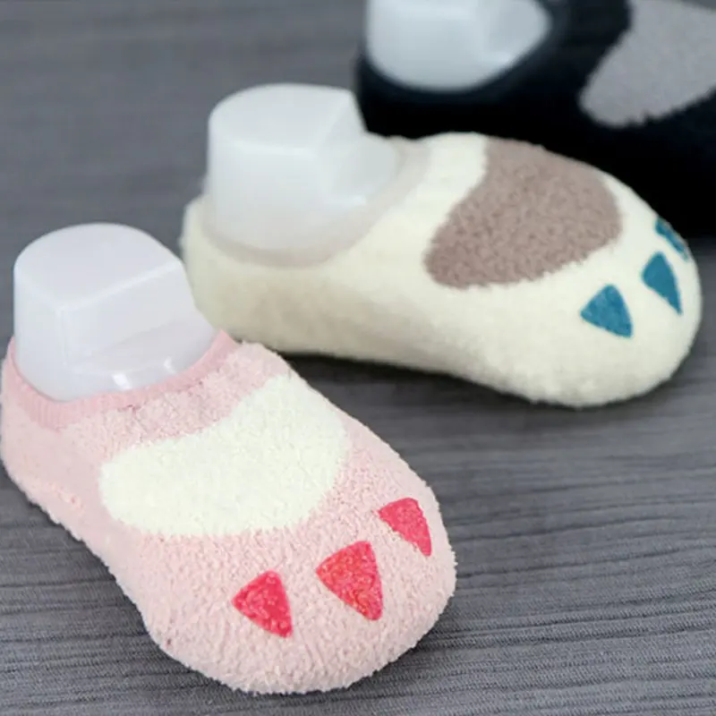 Детские милые Нескользящие носки тапочки для маленьких девочек и мальчиков