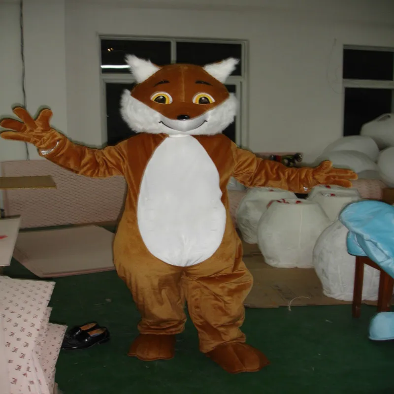 Хеллоуин лиса коричневая хаски собака талисман костюм Fursuit костюмы косплей