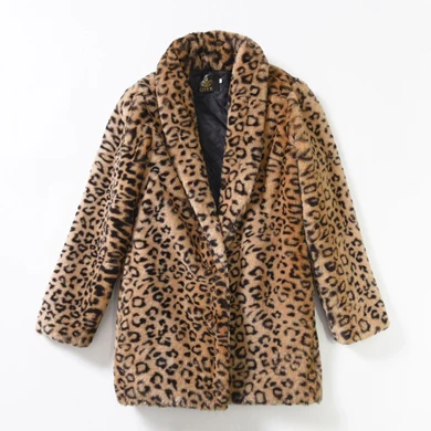 Leopard ZADORIN, Леопардовый принт, винтажный искусственный мех, шуба, Корейская уличная зимняя женская, большие размеры, поддельная Меховая куртка женская верхняя одежда - Цвет: Leopard