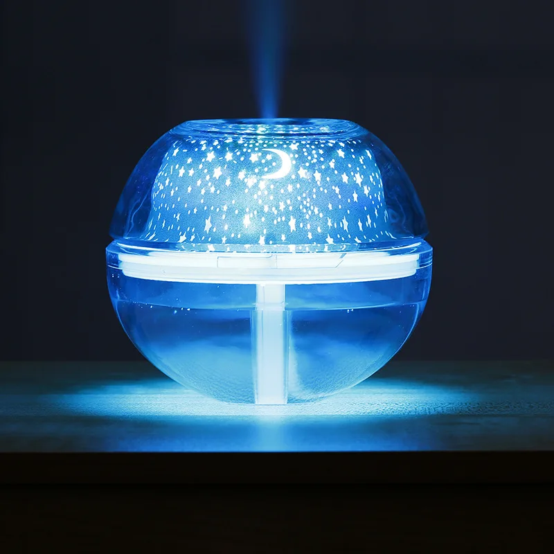 USB creative home colorful projection air purification humidifier night light crystal large capacity | Дом и сад