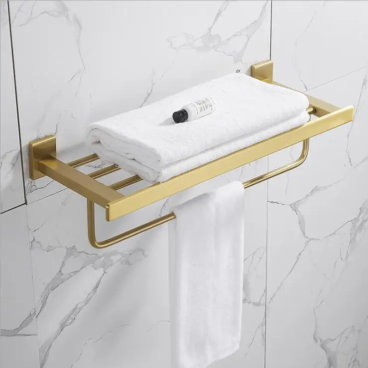 Gold Bathroom Accessories Bath Hardware Set Golden Color space aluminum Toilet Paper Holder Towel Rack Tissue Robe Hook | Обустройство
