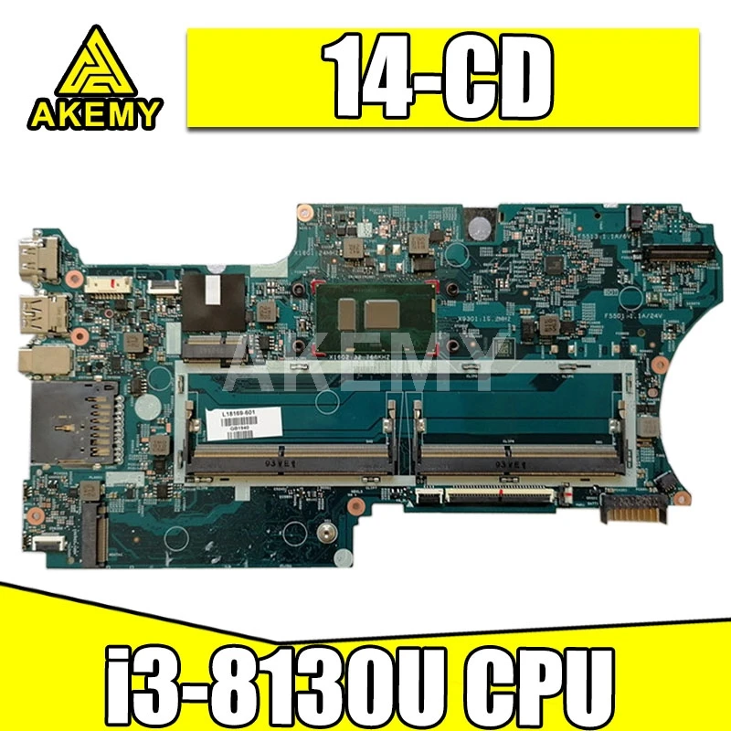 AKemy 17879 1B материнская плата для ноутбука HP Pavilion X360 14 CD оригинальная I3 8130U CPU GM L18163 601