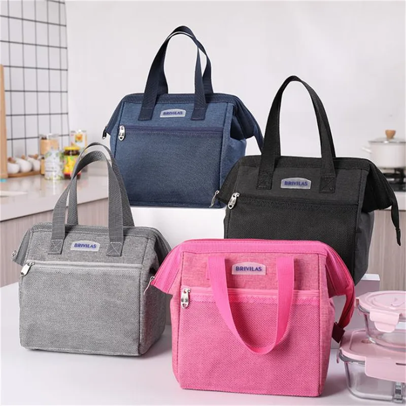 

Large Lunch Bags Insulated Lunch Bag Reusable Cooler Tote Cation + Aluminum Film Box Meal Office School for Men Women 4 Persons