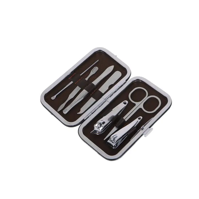 7 шт. Для мужчин женщин Нержавеющая сталь маникюра и педикюра фрезер машинки для