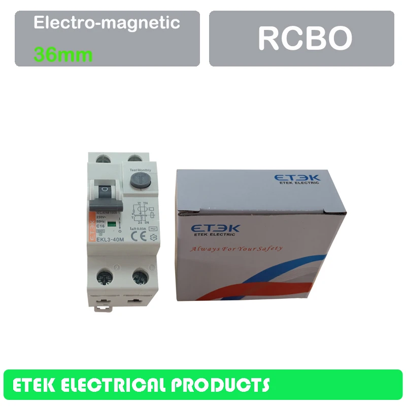 EKL3-40M Американская классификация проводов 2р(1P+ N) 30MA 100MA 300MA переменного тока Тип 230/240V~ 50 Гц/60 Гц RCBO 6A 10A 16A 20A 25A