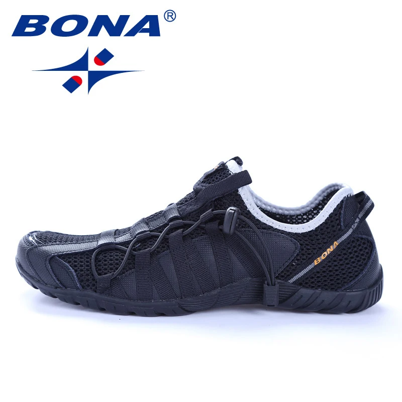 BONA Running Shoes For Man Mesh Breathable Fitness Mesh Sport Shoes Outdoor Walking Jogging Lace Up Casual Anti-skid Sneakers