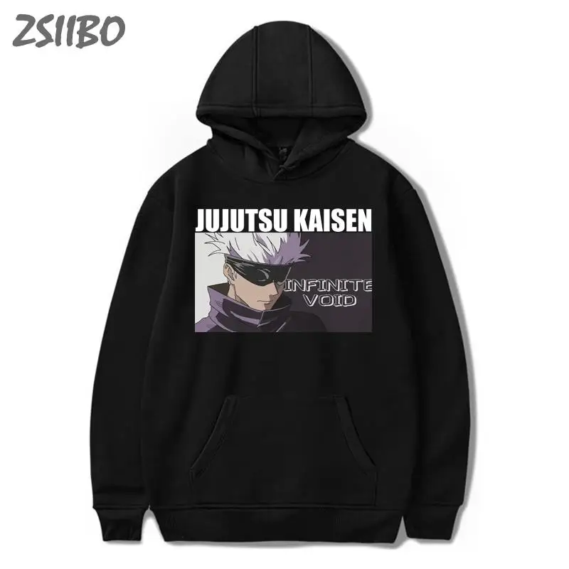 

Jujutsu Kaisen толстовки с аниме принтом Harajuku мужские зимние унисекс с мультяшным капюшоном мужские свитшоты пальто Уличная Повседневная одежда размера плюс