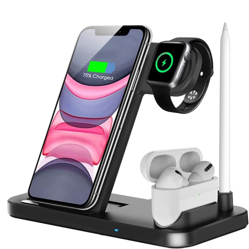 

Wireless Charger 4-in-1 Wireless Charger for Watch 5/4/3/2/1, Air pods, i Phone