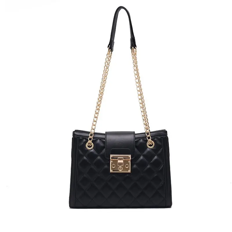 

Chain Designer Pu Leather Crossbody Bags for Women 2021 Women's Winter Simple Style Handbags Branded Trending Hand Bag
