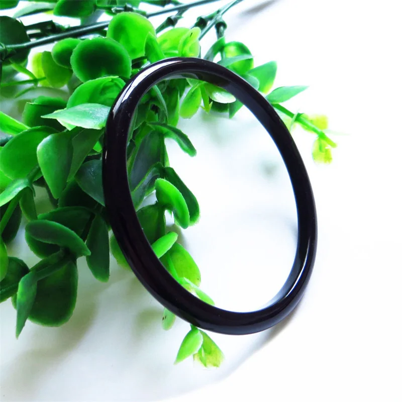 

Горячая Распродажа натуральный ручной вырез Бразильский Черный агат халцедон 54-60 мм браслеты браслет модные ювелирные изделия для мужчин женщин подарки на удачу