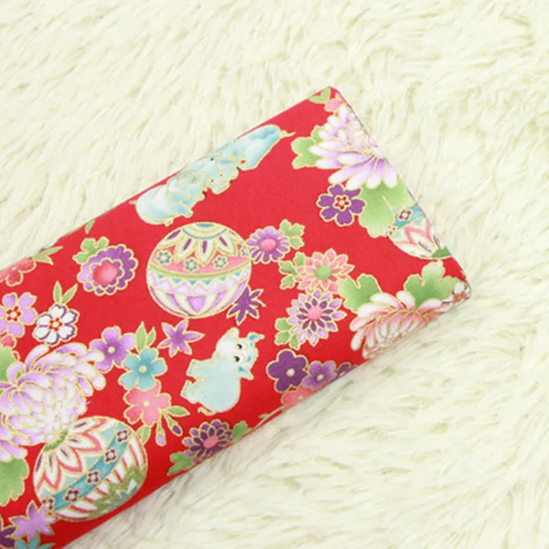 Полуярдовая тонкая хлопковая ткань мягкий бриз позолоченный цветок свинки принт