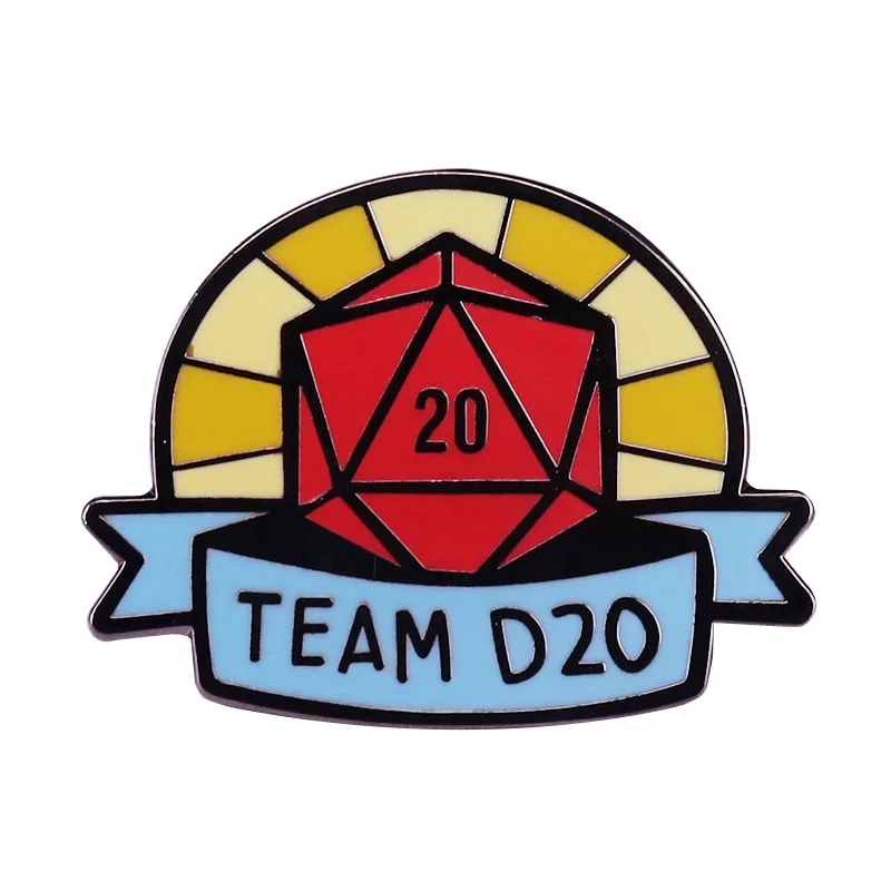 Эмалированная шпилька для костей Team D20 | Украшения и аксессуары