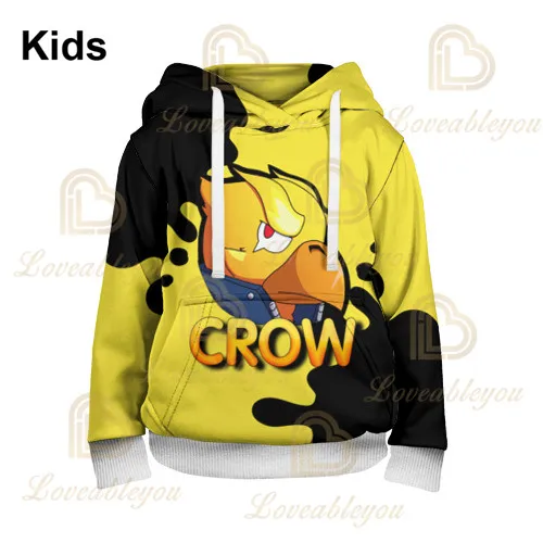 Худи Browlerss Leon Crow Shoot Game с 3D принтом свитшот одежда худи в стиле Харадзюку тонкие