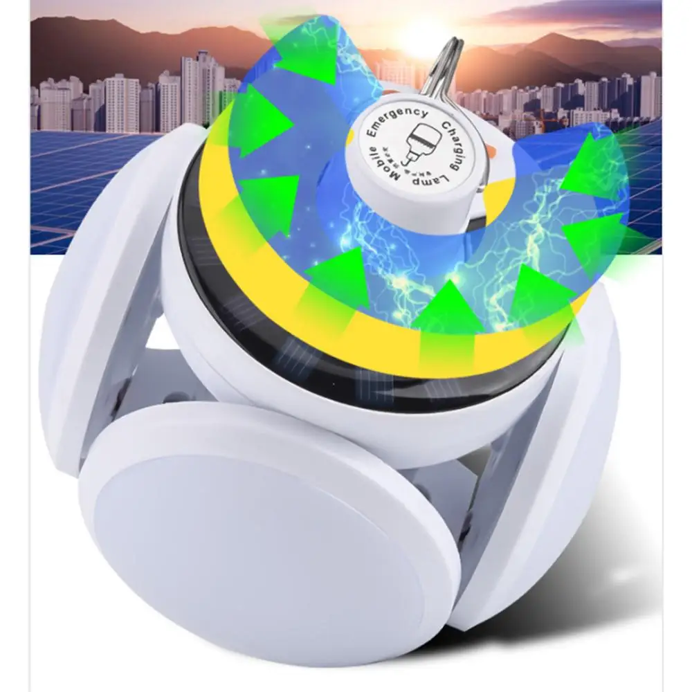 

Durable LED Light Bulb With hook Rechargeable LED Bulb Solar Powered Lamp