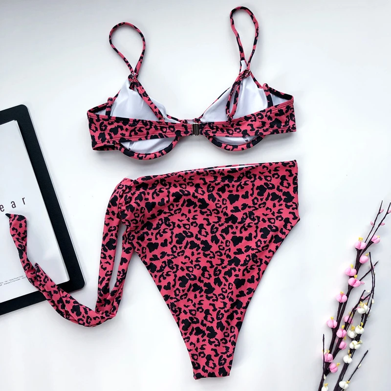 

2020 Women Leopard Bikinis Sexy Biquini Swim Suit Push Up Swimsuit Female Beachwear Swimming Bikini High Waist Bathing Swimwear