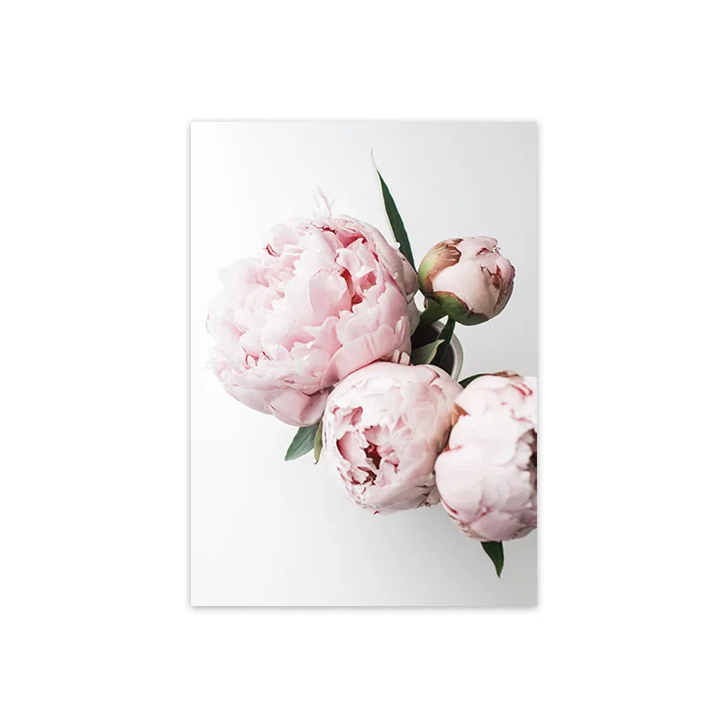 

Pink Peony Flower Letter Canvas Painting Nordic Fashion Wall Art Poster and Print Modern Minimalism Girl Bedroom Home Decor
