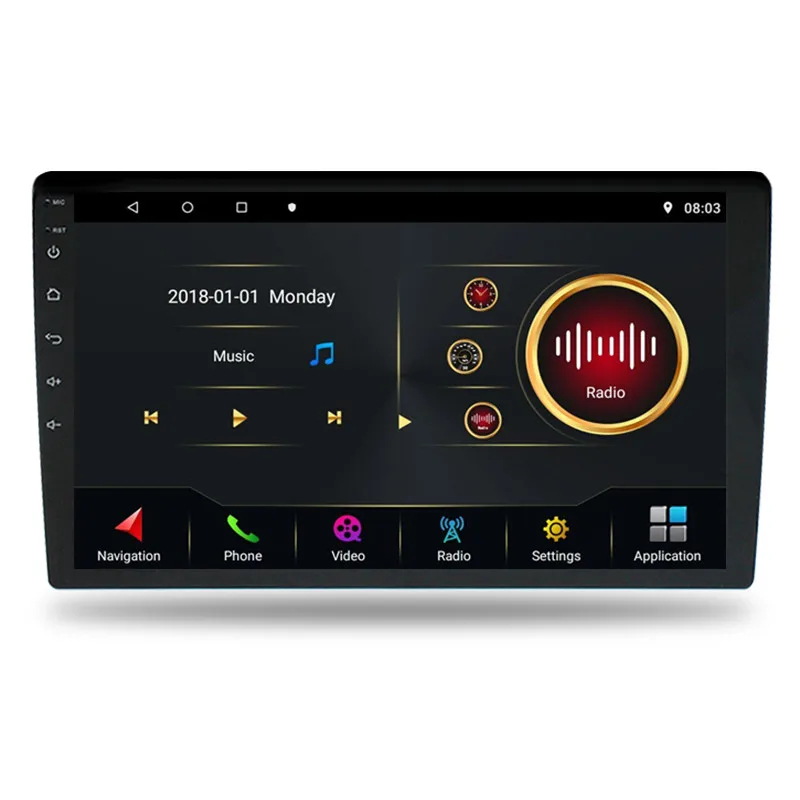 

9 inch Android Car Radio 2.5D GPS Navigation stereo video DVD Player with bt WIFI Mirror Link 2 Din