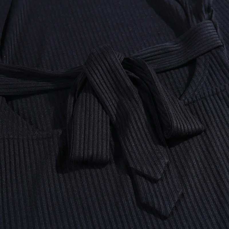 Сексуальное трикотажное платье свитер Женская осенне зимняя одежда Империя с