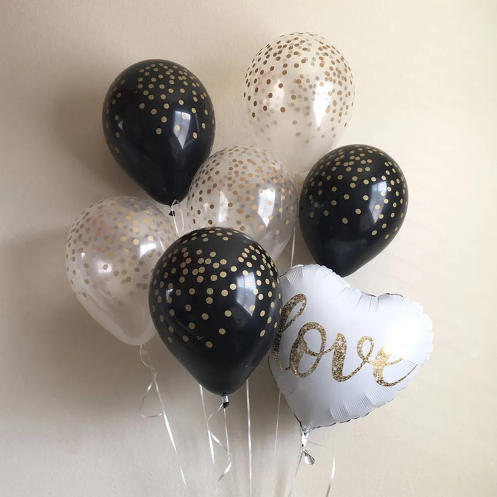 

18inch Round White Gold Glitter Print Mr&Mrs LOVE foil Balloons bride to be marriage Wedding Valentine's Day Air Globos Supplies