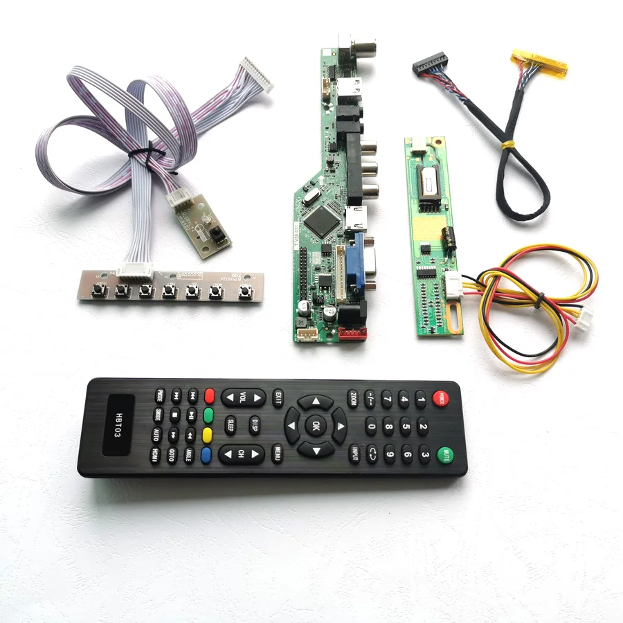 

For N154I2-L04/L05 TV Controller Board LCD Display Panel 1CCFL 30Pin LVDS VGA AV USB RF Remote+Inverter+keyboard DIY Kit