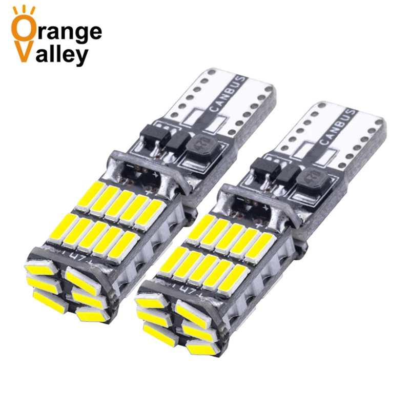 

100Pcs CANBUS T10 W5W No Error 26 Led 4014 Car Leds Wedge Light Marker Side Dome Turn Reverse License Plate Lamp