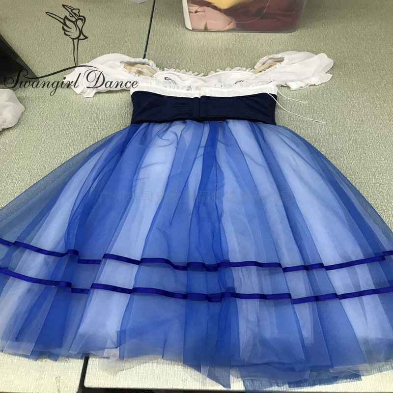 

Adult Royal Blue La fille mal garde Variation Professional Ballet Dress Costumes Child Coppelia Custom Made BT4040