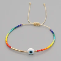 go2boho greek eye braclet turkish evil eye bracelet tiny string simple bracelets for women men miyuki beads everyday jewelry
