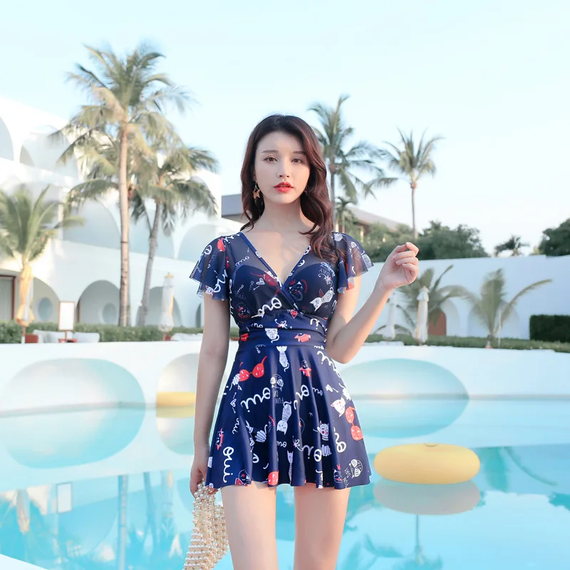 Новинка 2020 сексуальный цельный купальник с мультяшным принтом Женский