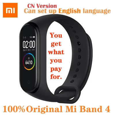 Оригинальные Смарт часы Xiaomi Mi Band 4 с цветным AMOLED экраном фитнесс спортивный