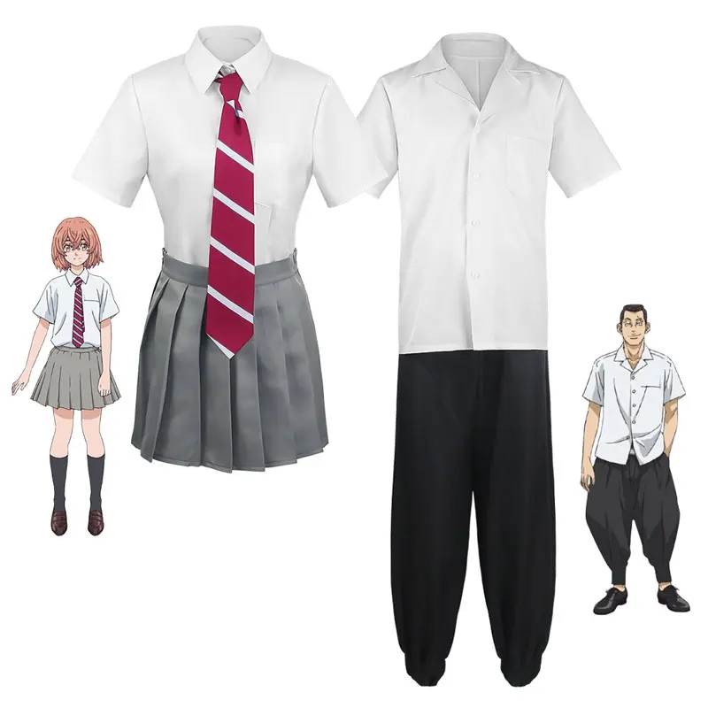 

Anime Tokyo Revengers Tachibana Hinata Anime Cosplay Costume JK School Outfits Shirt Tie Skirt Socks Suit Halloween Clothes