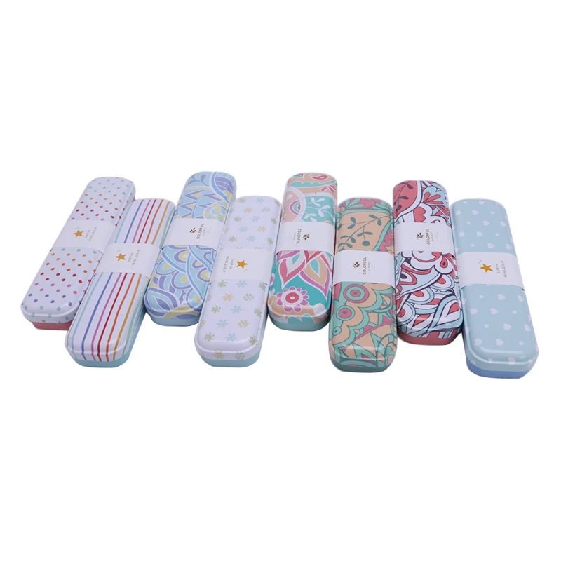 8 цветов минимализм железная жестяная тарелка креативная канцелярская коробка