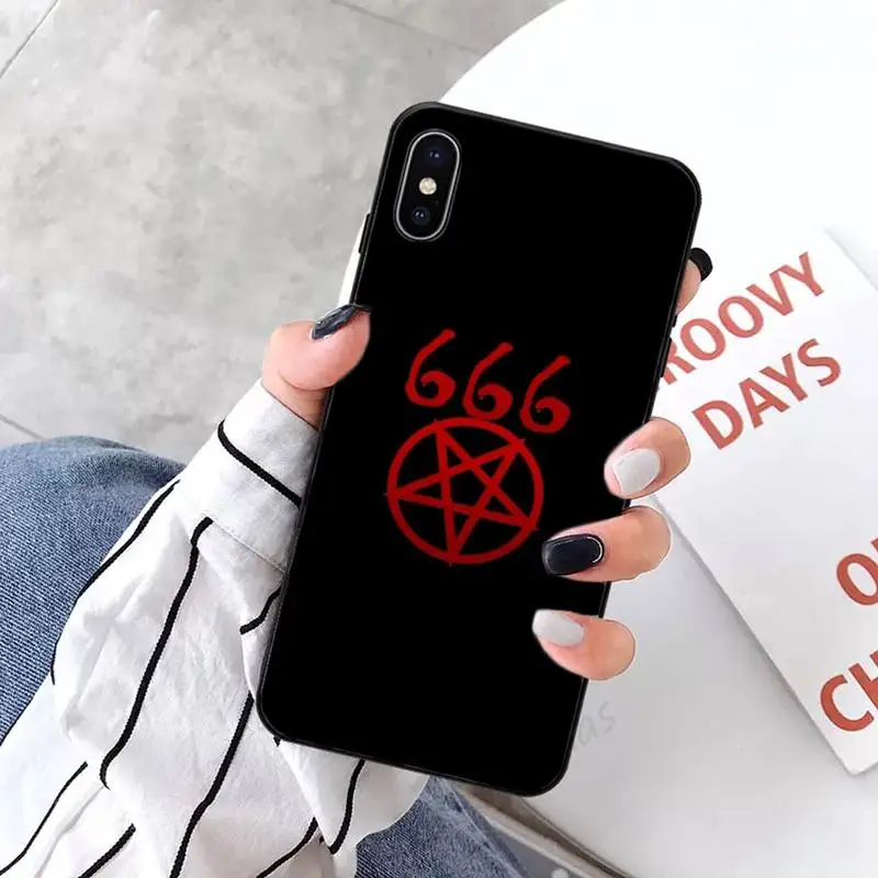

Pentagram 666 Demonic Satanic Phone Case for iPhone 11 12 mini pro XS MAX 8 7 6 6S Plus X 5S SE 2020 XR