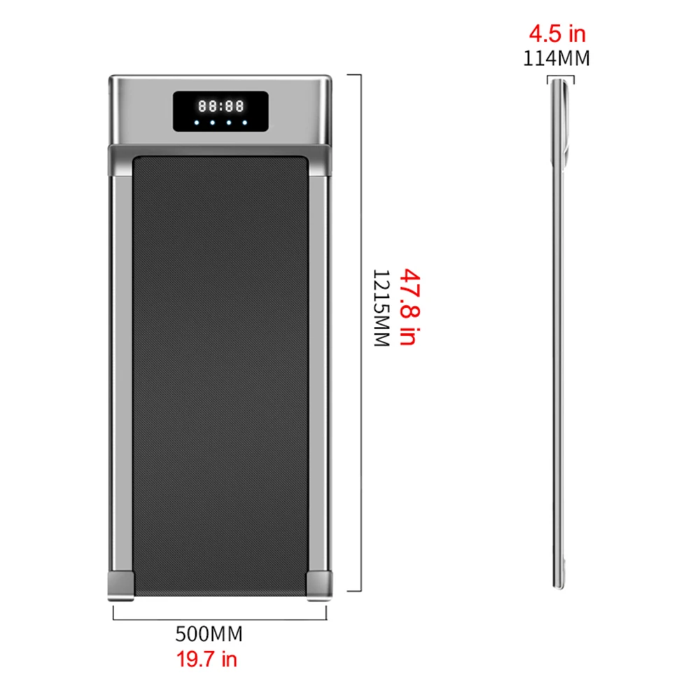 

Mini Treadmill Flatbed Home Mute Treadmill Folding Fitness Equipment LED Electric Walk Machine Aerobic Exercise For Home Fitness