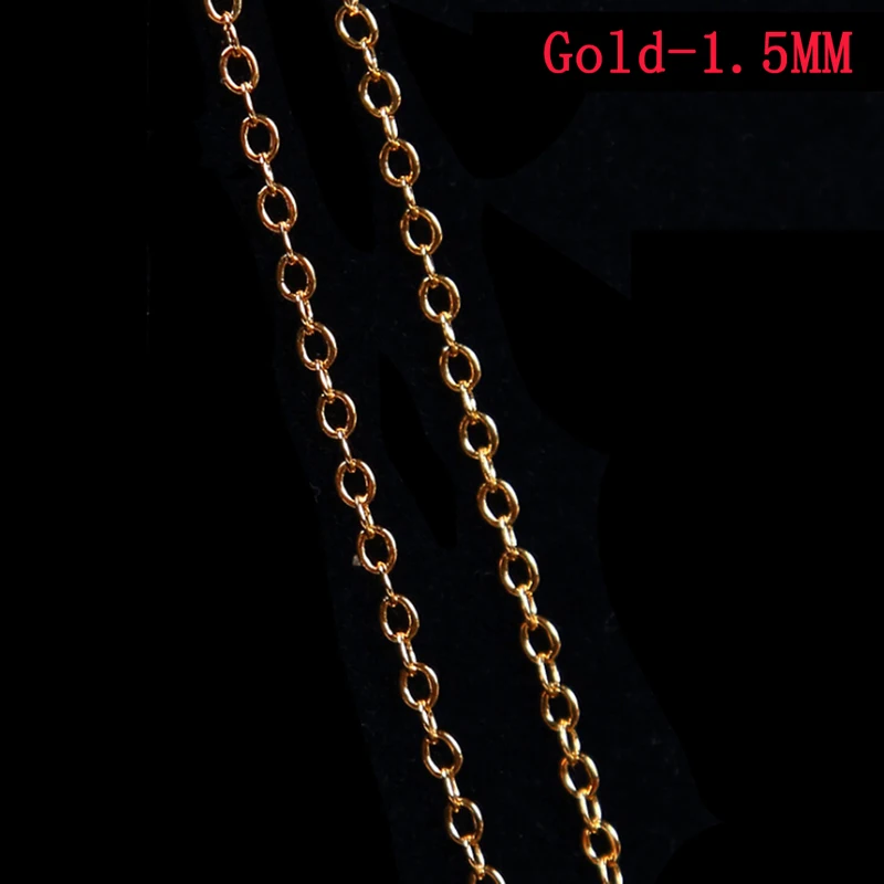 Новинка 1 шт. металлическая цепочка с подвеской из сплава 1/1.5 мм ожерелье серьги