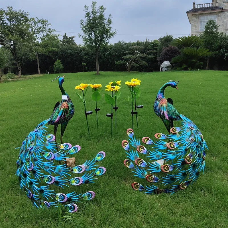 

Садовая Ретро Скандинавская искусственная птица наружные статуи Большие Животные украшения дом квадратная садовая статуя