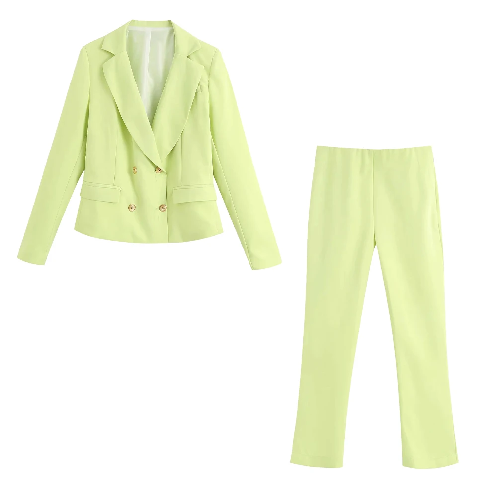 Женский летний комплект из двух предметов зеленый и мини светильник с