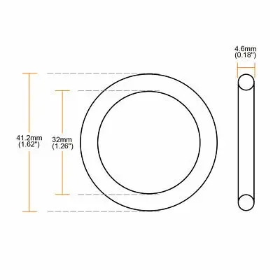 

41.2mm x 32mm x 4.6mm Mechanical Flexible Rubber O Ring Oil Seal Gaskets