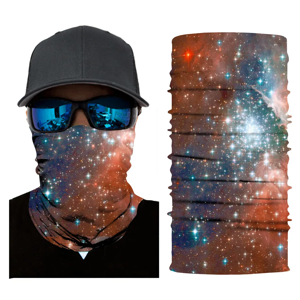 Оптовая Продажа Красочные звездное небо стиль маска от солнца шарф крышка