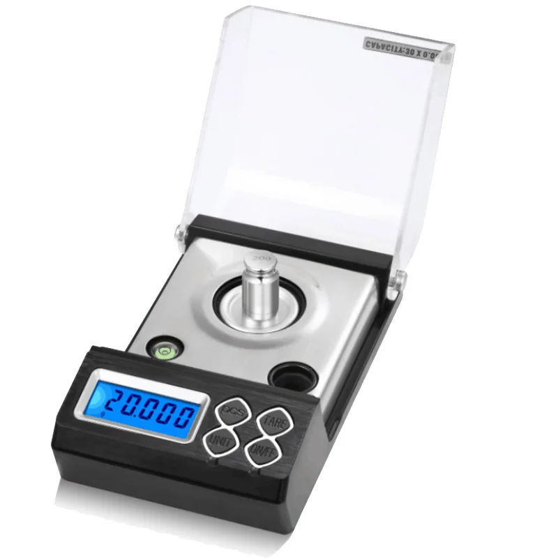 

Retail High Precision Digital Milligram Pocket Scale 30G/0.001G Lab Analytical Balances Scale High Sensitivity Weighing Pans