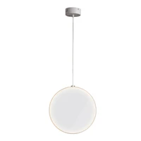 nordic simple round art led dimmable pendant lamp modern creative convex mirror glass hanging light for model room cafe bar deco