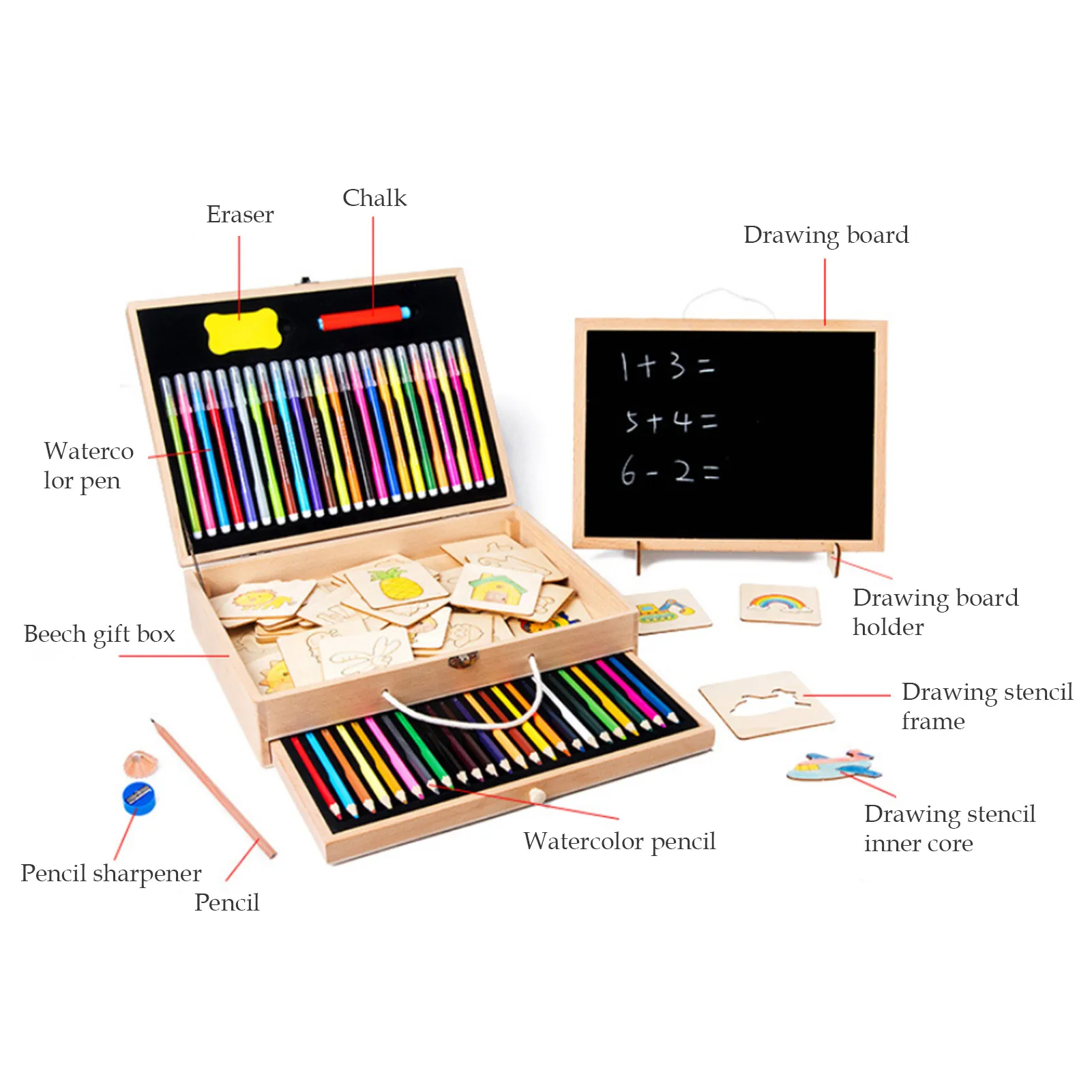 

Children's Drawing Tool Set Painting Watercolor Pen Gift Box Toy Baby Educational Early Education Painting Toy Kit