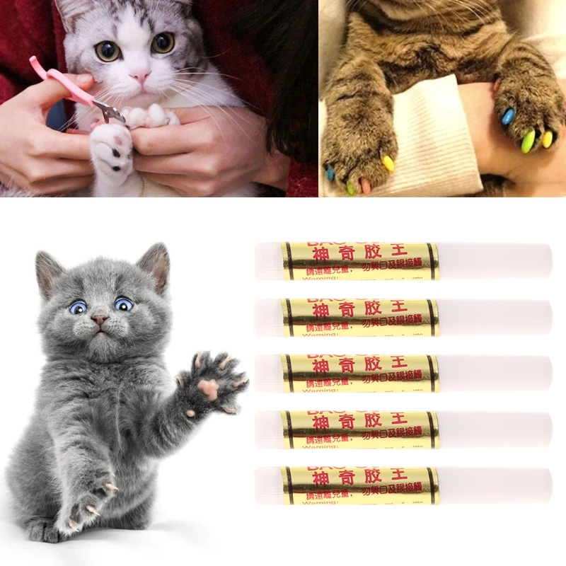 5 шт. колпачки для защиты когтей домашних животных|Уход за кошками| |